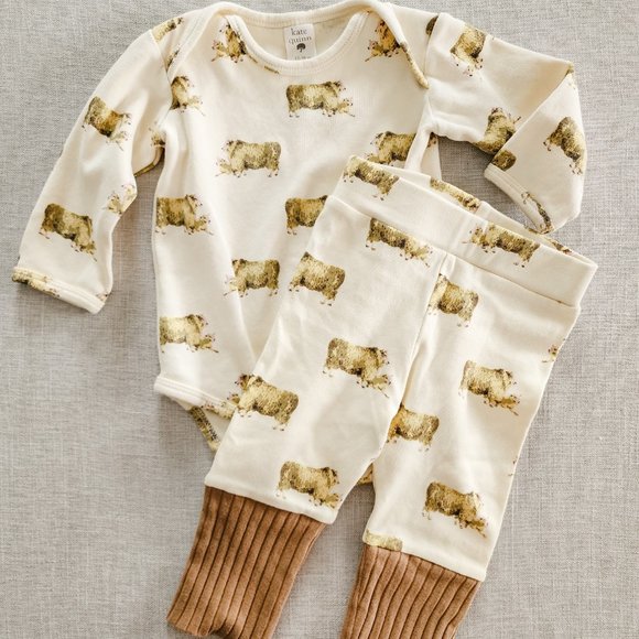 Kate Quinn Sheep Set Swaddle, Bodysuit, Panda Pants and Hat - Picture 16 of 16